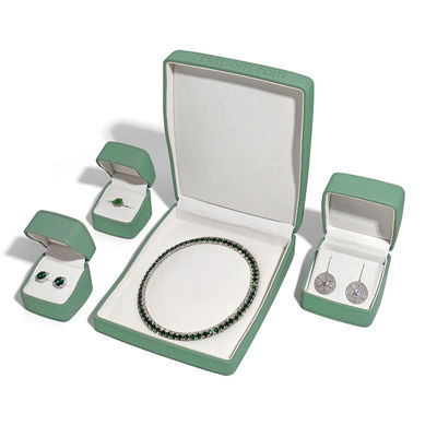 Schmuckschachtel aus Leder, recycelter Schmuck, Geschenkschachtel für Ring, Ohrring, Armband, Halskette
