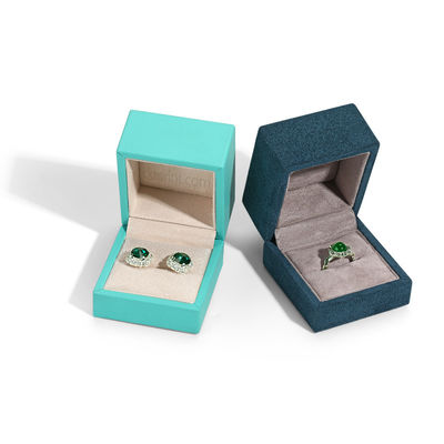 Luxus Verlobungsring Ohrring Halskette Aufbewahrungsbox mit Custom Logo und Design