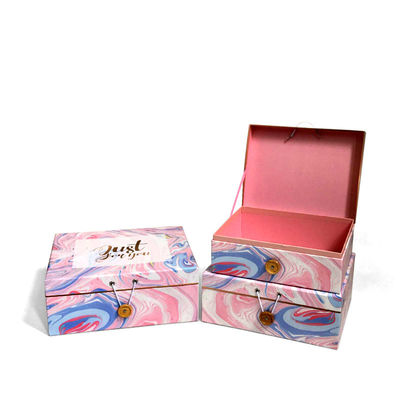 Farbenfrohe Verpackung Geschenk-Set-Box mit Knopfhaken für Parfümflasche