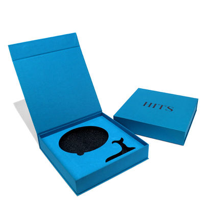 Blaue Magnet-Geschenkverpackung für Produkte mit Schaum und kundenspezifischem Design
