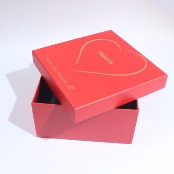 Personalisierte Luxus Rot Karton Geschenkbox mit Deckel und Basis für kleine Unternehmen
