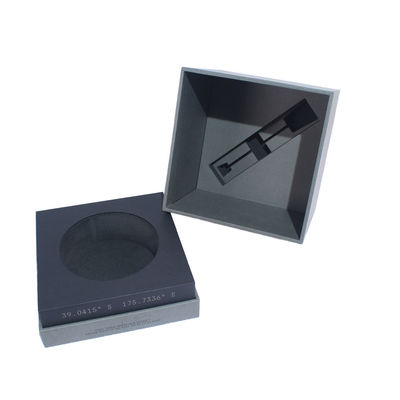 Schwarz Luxus Karton Geschenkbox Verpackung Honig Glas und Kerze mit Schwamm Einfügen und Handtasche