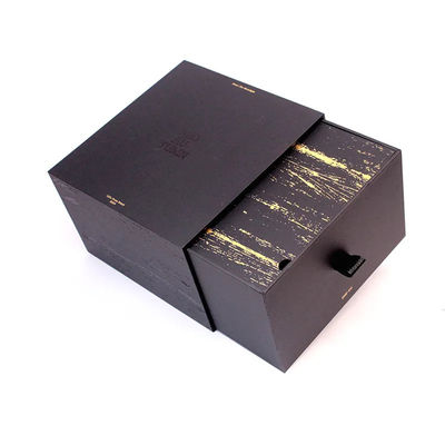 Schwarze Luxuspapier-Geschenkbox Verpackung für kosmetische Lotion Flaschen mit Schaum