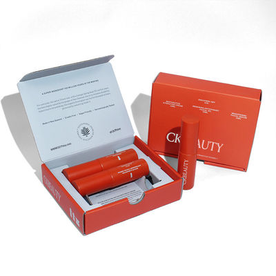 Custom Lippenstäbchen Leere Kisten Fashion Desigh Orange Magnetpapierbox vom Verpackungshersteller