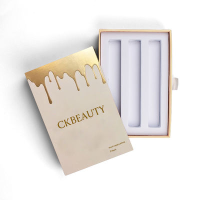 Personalisierte goldgeprägte Kosmetik-Boxen personalisierte Lippenstift-Papier-Boxen für den Einzelhandel